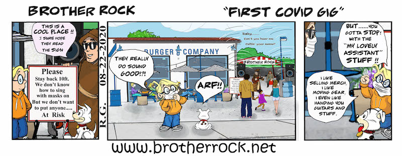 Brother Rock Music Cartoon: COVID gig