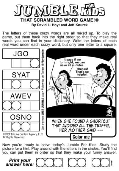 Brain-teasing Jumble For Kids & Adults 