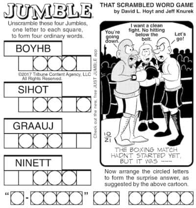 Jumble Scrambled Word Game | BOOMER Magazine