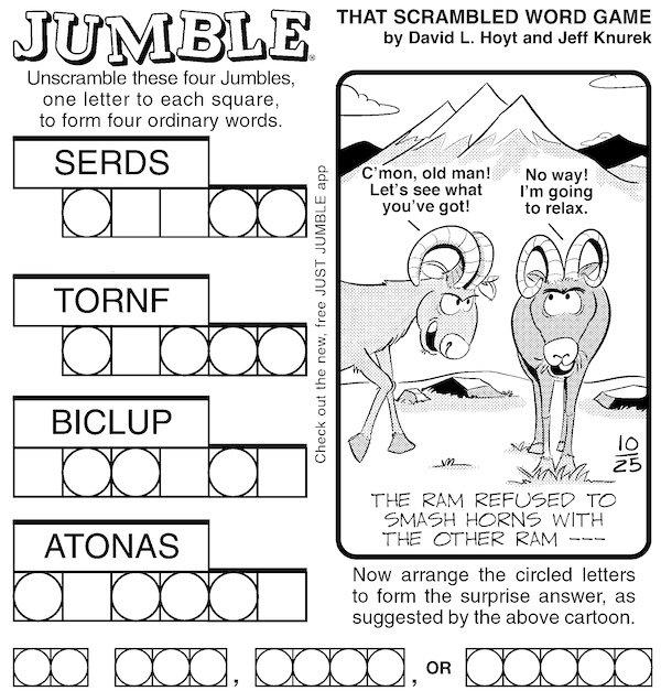 Jumble puzzle fun and brain building - classic Jumble
