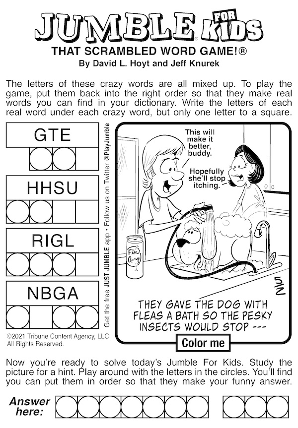 Jumble Word Games For Kids Adults BOOMER Magazine