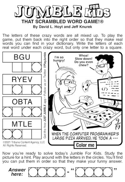 Jumble Word Puzzles To Share 