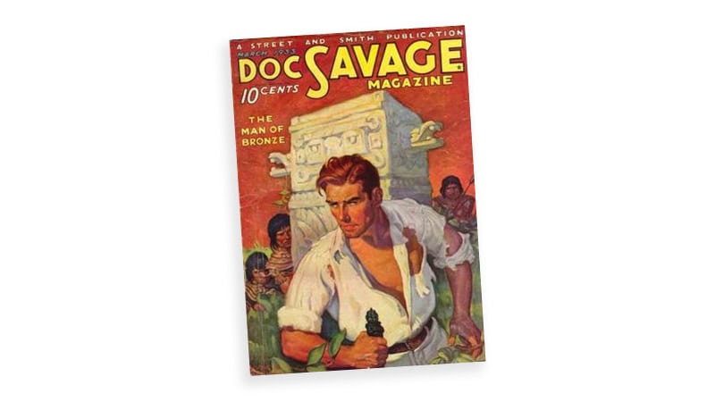 Doc Savage magazine cover: Cover of Doc Savage Magazine – March 1933. Feature image credit: By Walter M. Baumhofer (Street & Smith) - The Internet, Fair use, https://en.wikipedia.org/w/index.php?curid’47112893