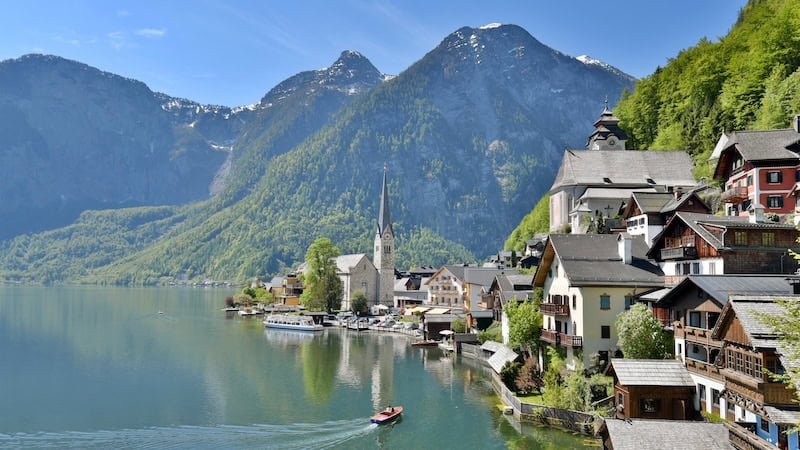 Hallstatt, in Austria’s Lake District, is ideal for wandering, boating, and relaxing. CREDIT: (Cameron Hewitt, Rick Steves’ Europe).
