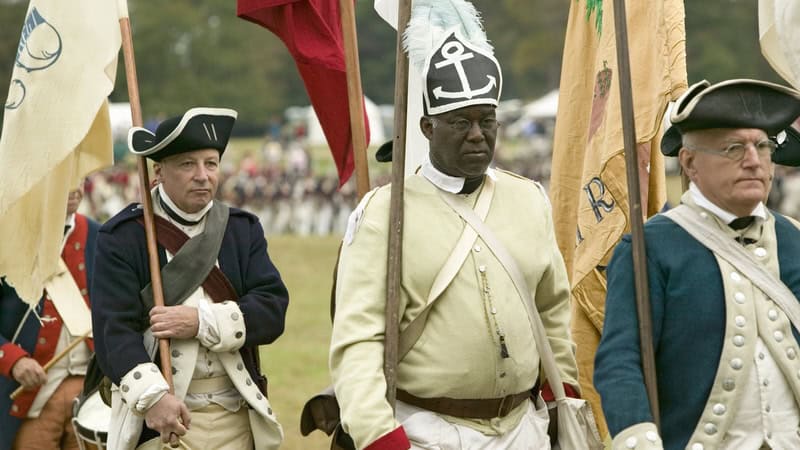 A reenactment at Yorktown, showing one of the Revolution's Black soldiers. Image by Joe Sohm