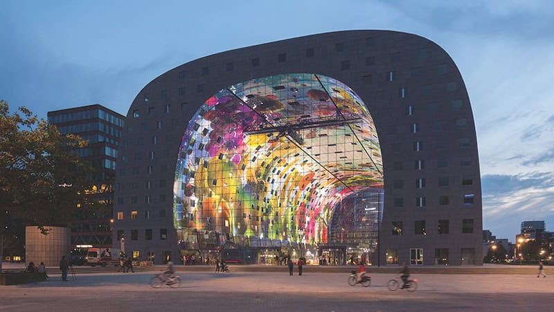 Markthal or Market Hall, Europe’s largest indoor market. CREDIT: Ossip van Duivenbode