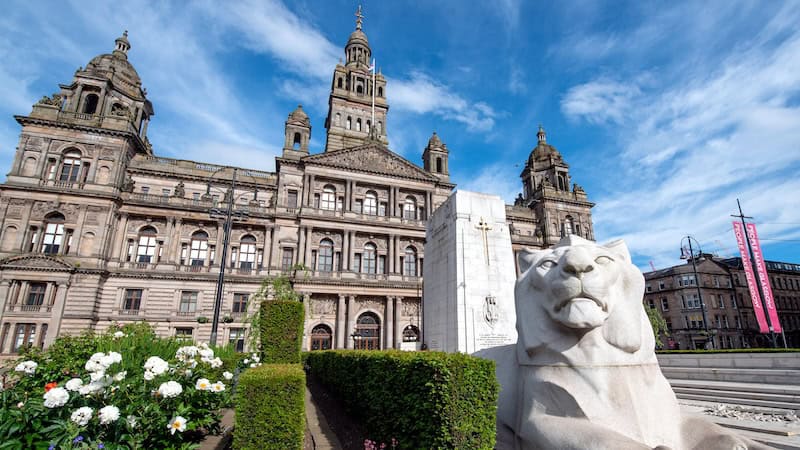 Scotland’s most underrated destination is Glasgow, one of Europe's underdog cities, where visitors enjoy a dynamic mix of architectural styles: The cityscape is packed with Victorian facades and early 20th-century touches, and bold and glassy new construction. CREDIT: (Cameron Hewitt, Rick Steves’ Europe)