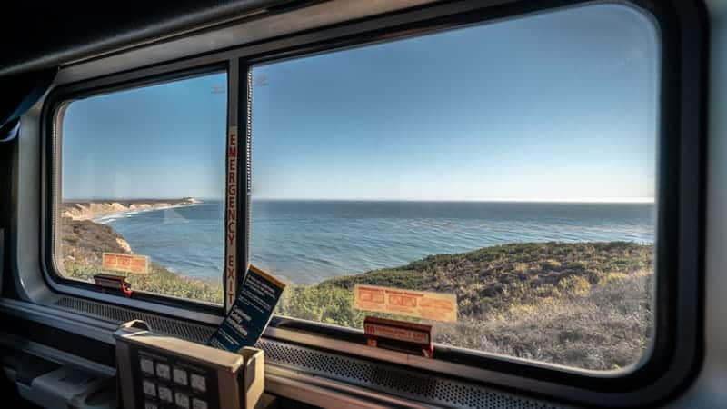 A train vacation can include the California Coast Starlight on Amtrak. Image by Alexander Cimbal