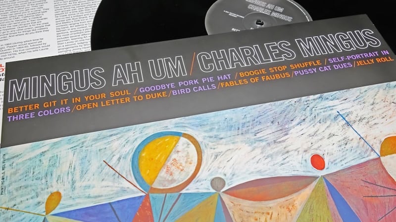 Charles Mingus album cover, by Ralf Liebhold. Used with Meaningful Music events listings.