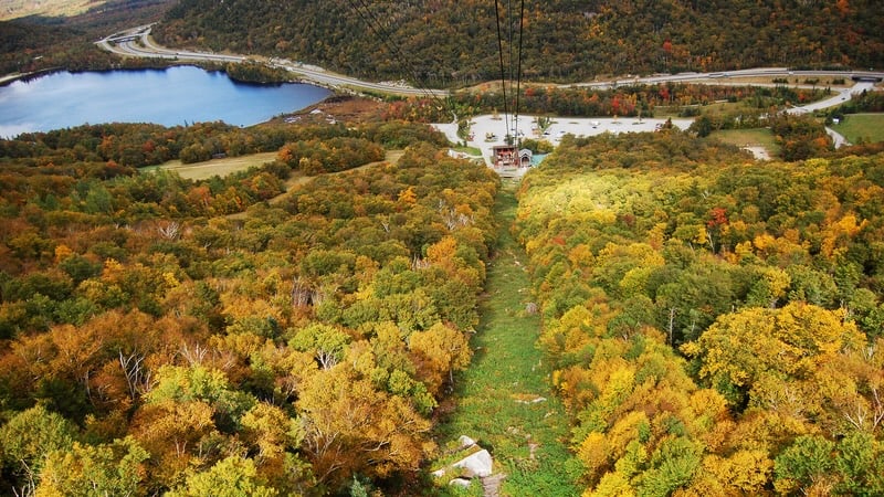 From the Cannon Mountain tram in Franconia Notch, New Hampshire. Image by Jiawangkun