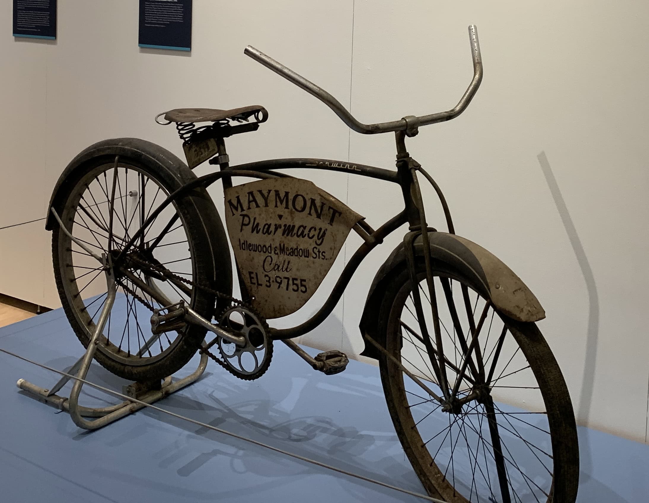 Maymont Pharmacy bicycle, at the “A Prescription for Change: Black Voices Shaping Healthcare in Virginia”exhibition