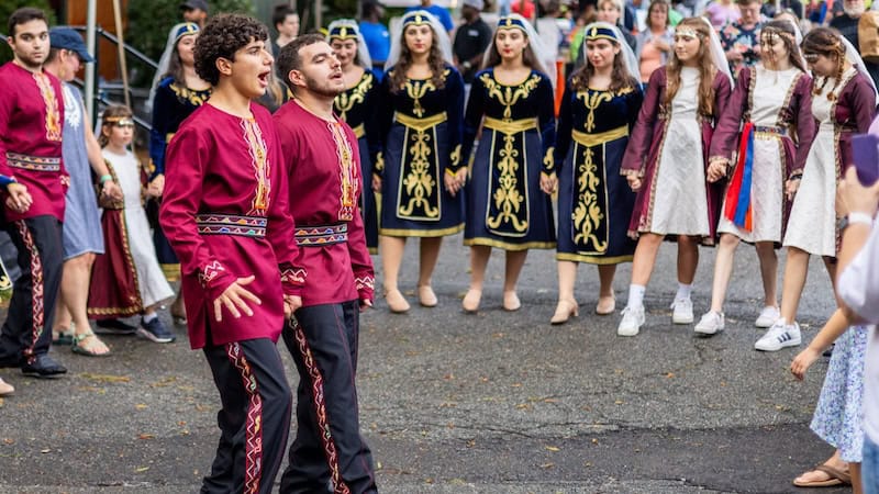 Armenian performers at the Armenian Food Festival, for What's Booming: Fests Galore