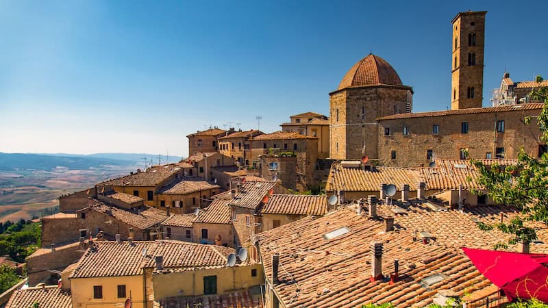 The vibrant, artsy town of Volterra, in northern Tuscany, was an important trading center for the ancient Etruscan people. CREDIT: Addie Mannan, Rick Steves’ Europe.