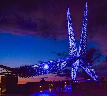 Skydance Bridge in Oklahoma City in the evening - Nick Thomas