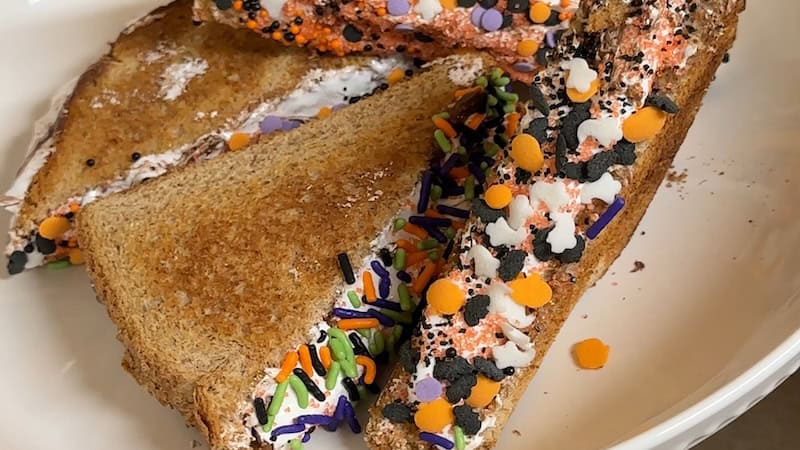 Nutella Fairy Bread: This Fluff-y toast is the perfect sweet snack to enjoy with a warm drink. (Angie Arias/TCA)