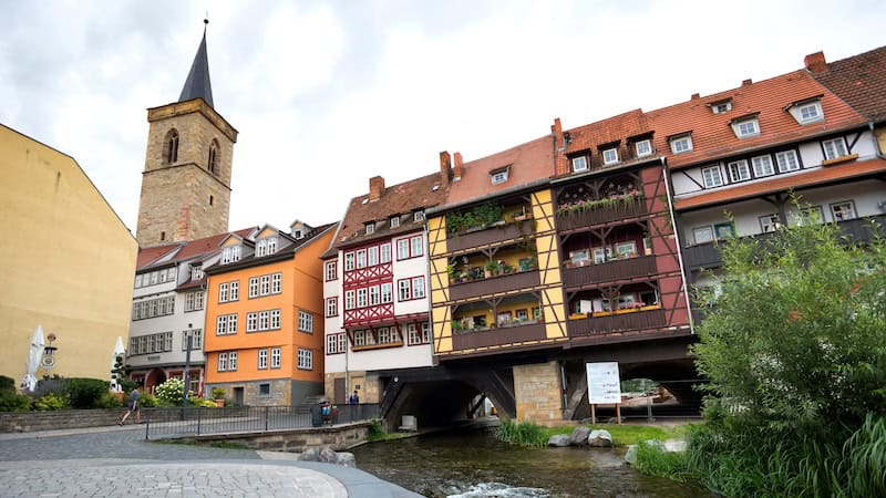 Merchants’ Bridge is one of many picturesque sights in the inviting town of Erfurt. CREDIT: (Dominic Arizona Bonuccelli, Rick Steves’ Europe).