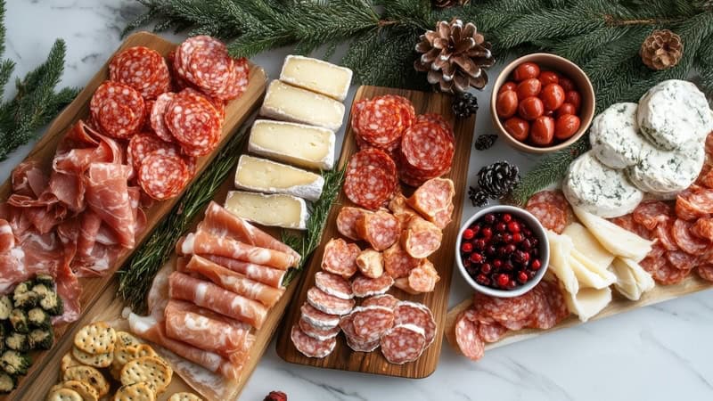 easy holiday appetizers - charcuterie (AI generated, from Dreamstime)