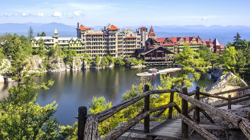 A scenic view of Mohonk Mountain House in upstate New York, one to the top U.S. destinations for wellness tourism. (Dreamstime/TCA)