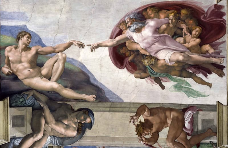 Michelangelo Creation of Adam. Image courtesy of Muscarelle Museum, Williamsburg. For ‘Michelangelo: The Genesis of the Sistine’ exhibition. Used in What's Booming January 16