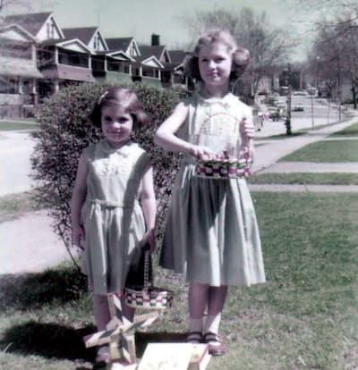 May Jo Meloy and her sister, Marg, in their East Cleveland neighborhood