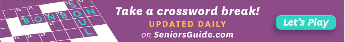 Crossword puzzle on SeniorsGuide.com, updated daily