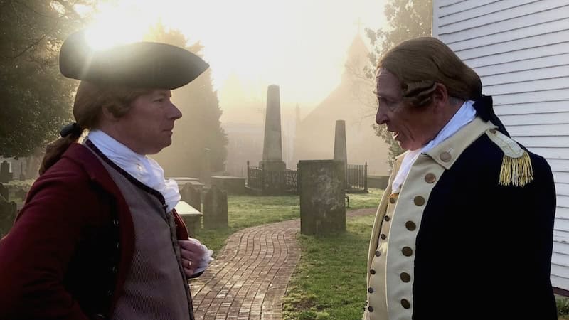 reenactors at St. John's Church in Richmond, VA, used with What's Booming, January 2