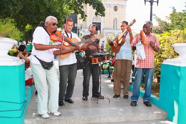 Street musicians in Santiago, Cuba