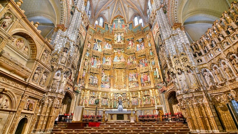 Toledo’s cathedral, with its vast interior and great collection of art, is one of Europe’s most impressive, reflective of the emphasis of holy Toledo. CREDIT: Cameron Hewitt, Rick Steves’ Europe